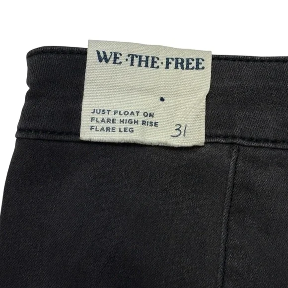 NEW Free People Just Float On Flare Jeans Size 31 in Smoke Stack High-Rise - Picture 14 of 14